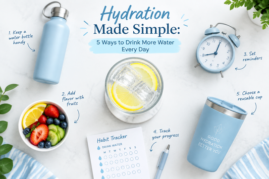 Hydration Made Simple: 5 Ways to Drink More Water Every Day